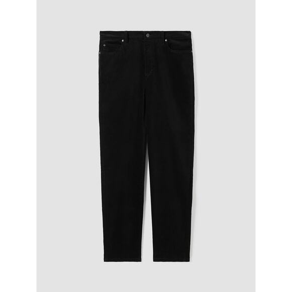 Eileen fisher Black Organic Cotton Stretch Velveteen Pant size SP - Picture 2 of 16